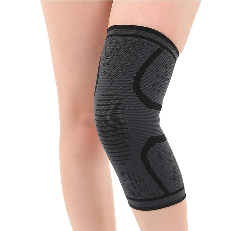 Double-corrugated non-slip stretch sports kneecaps in various colours for basketball and running