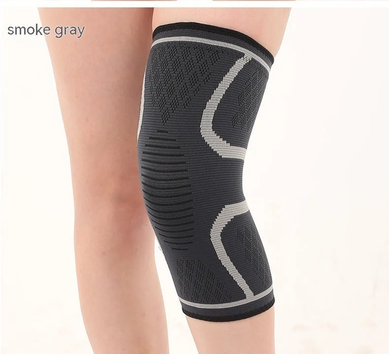 Double-corrugated non-slip stretch sports kneecaps in various colours for basketball and running