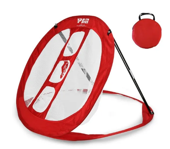 Portable golf practice net with pop-up design, nylon netting, 68x80x48cm, black frame, for indoor and outdoor training