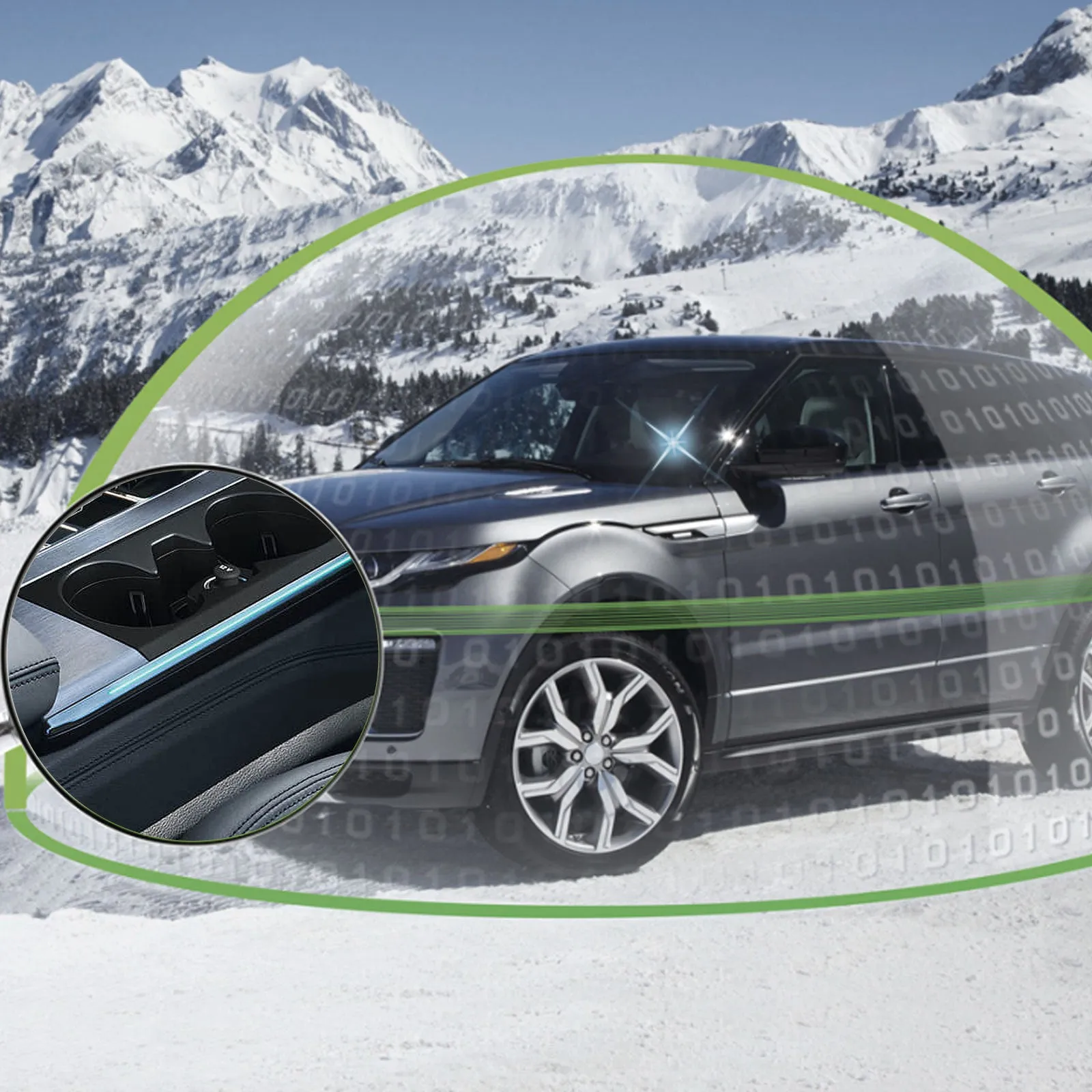 Car microwave molecular deicing instrument with aromatherapy, snow removal tool, light-powered