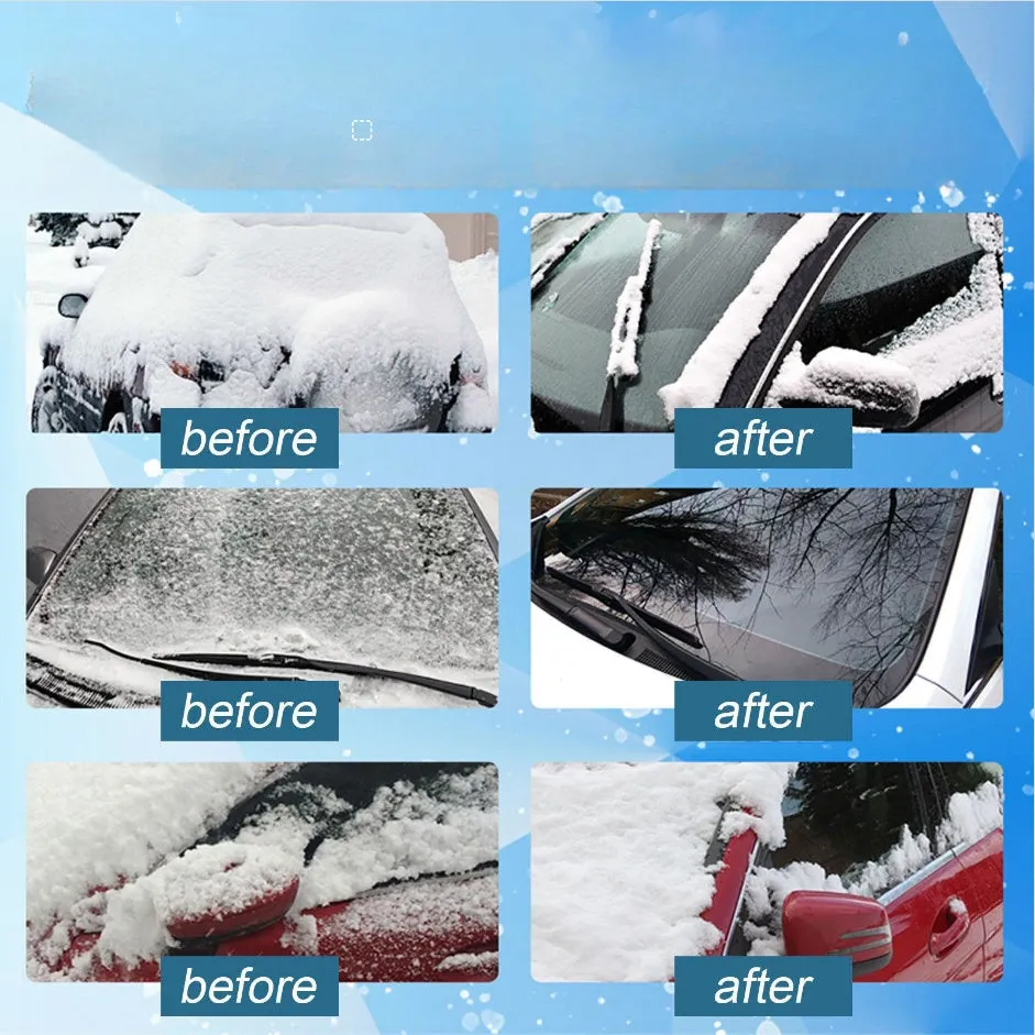 Car microwave molecular deicing instrument with aromatherapy, snow removal tool, light-powered