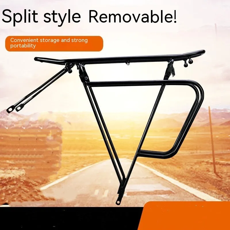 Bicycle pack shelf made of steel and aluminium alloy with screw U piece