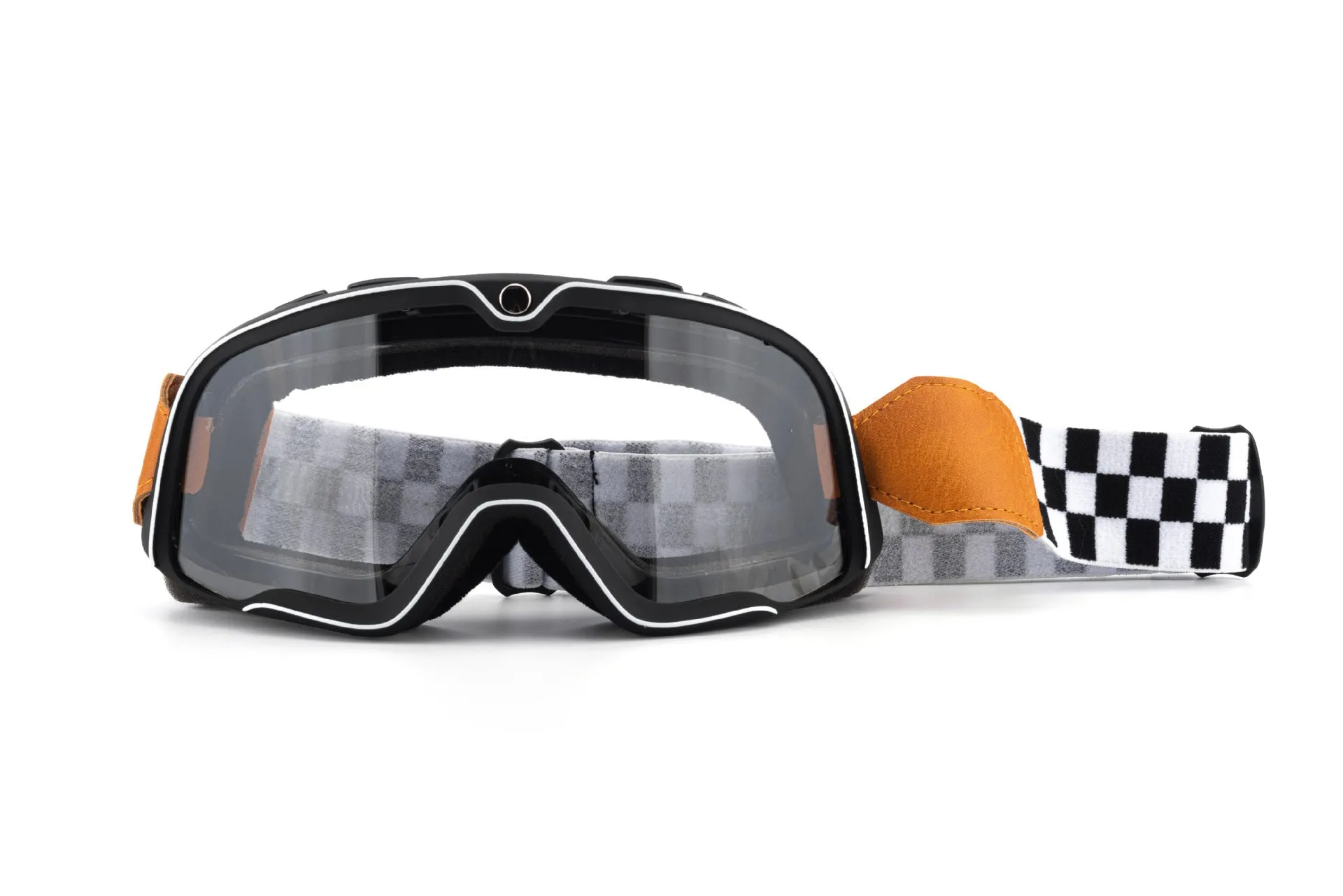 Retro helmet goggles with PC lens for scrambling motorcycle eye protection