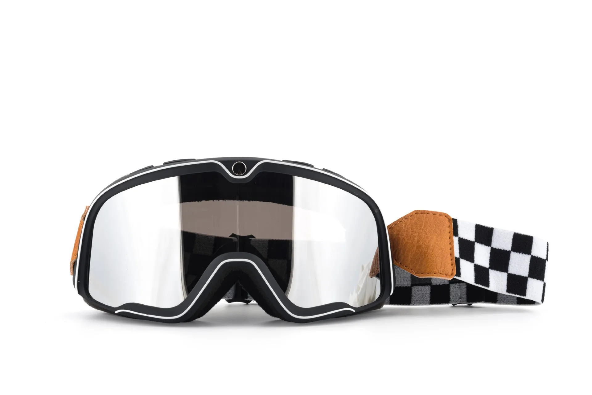 Retro helmet goggles with PC lens for scrambling motorcycle eye protection