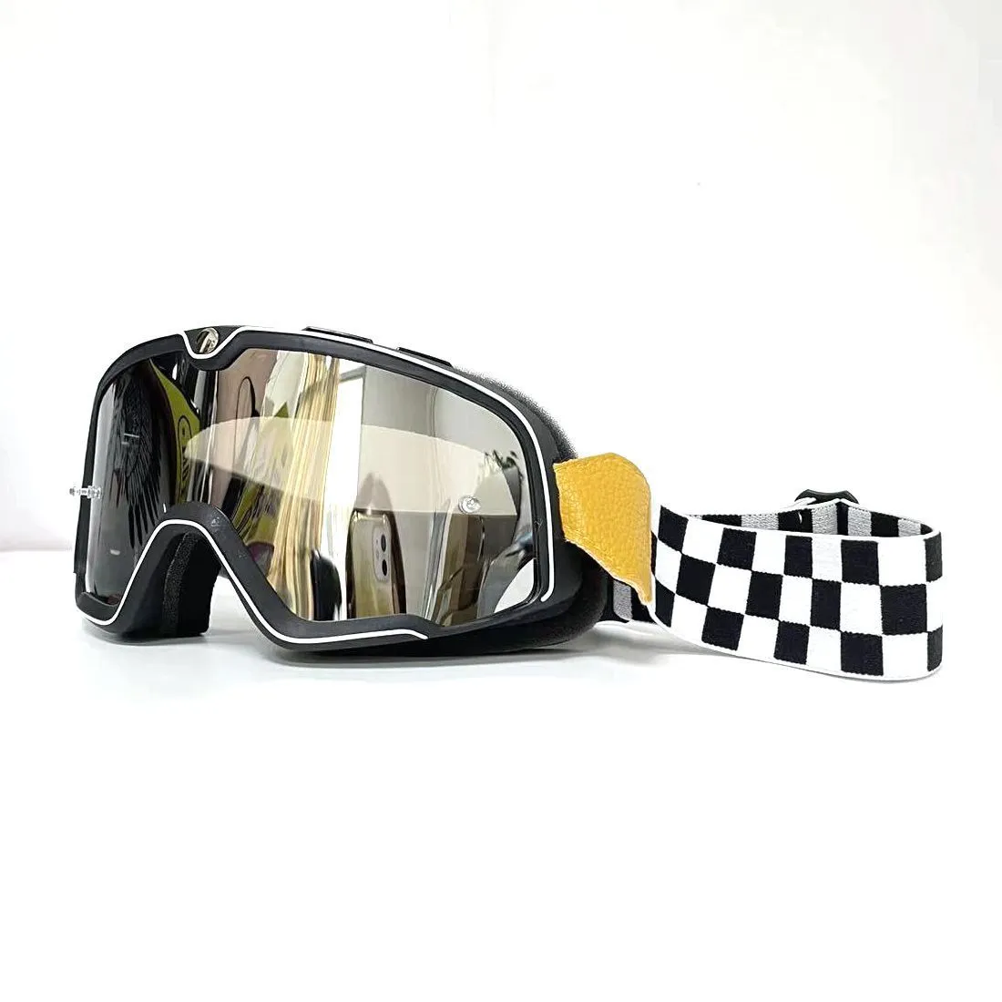 Retro helmet goggles with PC lens for scrambling motorcycle eye protection