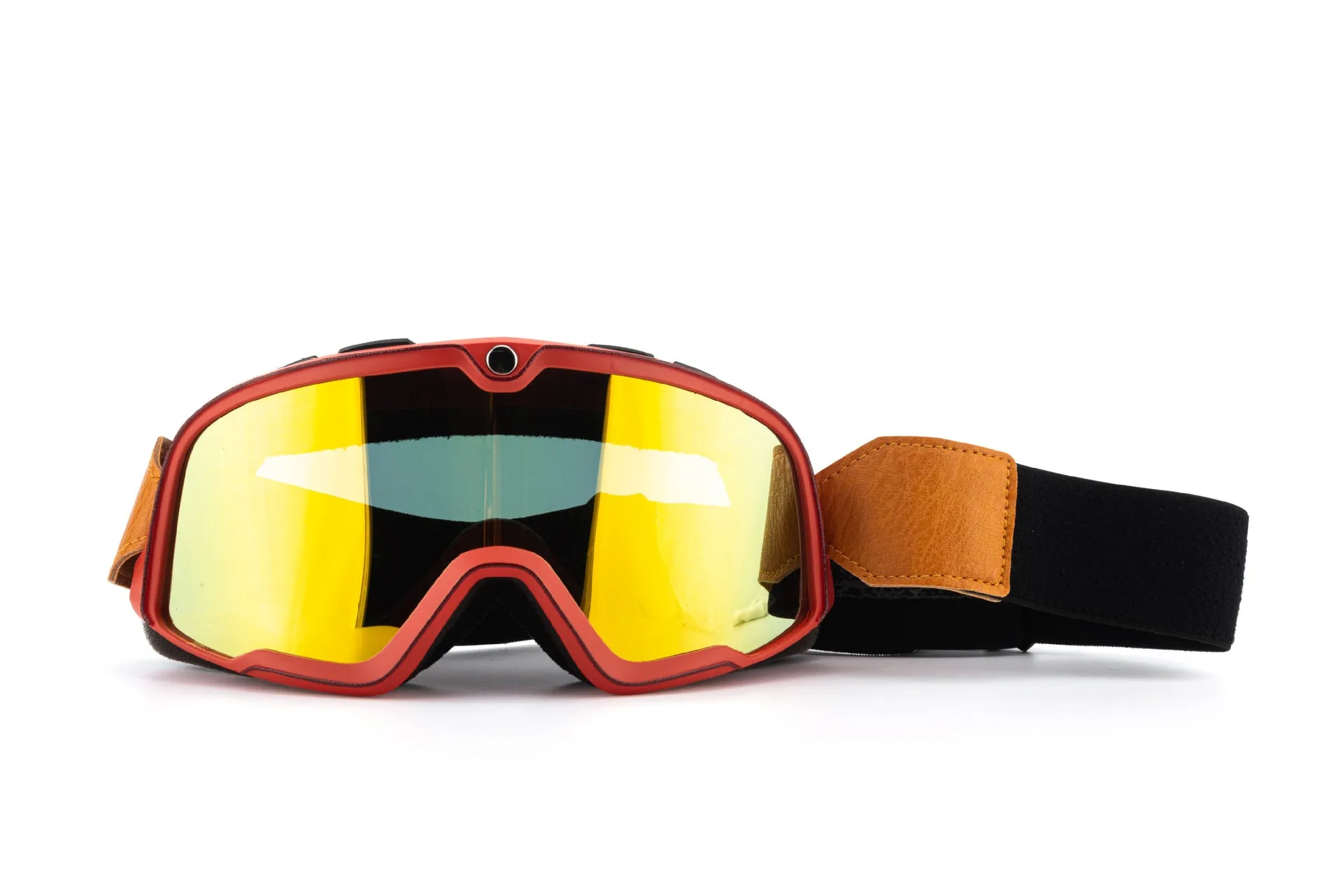 Retro helmet goggles with PC lens for scrambling motorcycle eye protection