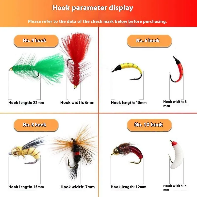 Fly hook micro lure suit with 114 bionic sequin lures in Old Gun Model colour in box