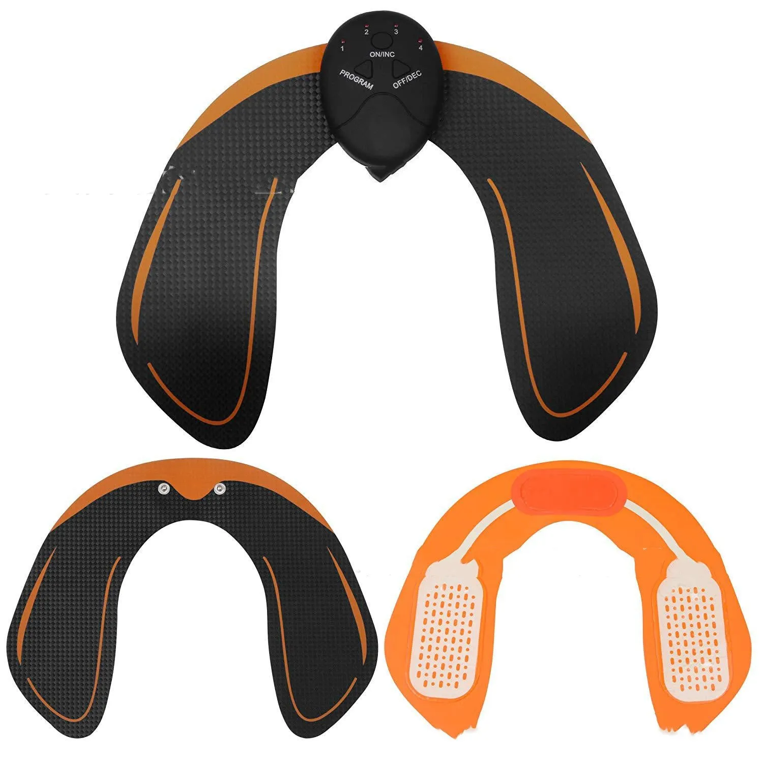 Fitness Buttocks Lifting Toner Slimming Massager in black, battery powered, made of environmental protection ABS
