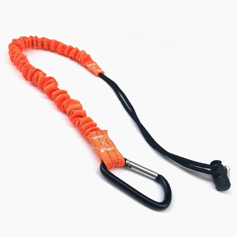 Orange fishing rod safety rope measuring 90cm with 10kg load capacity for anti-separation protection