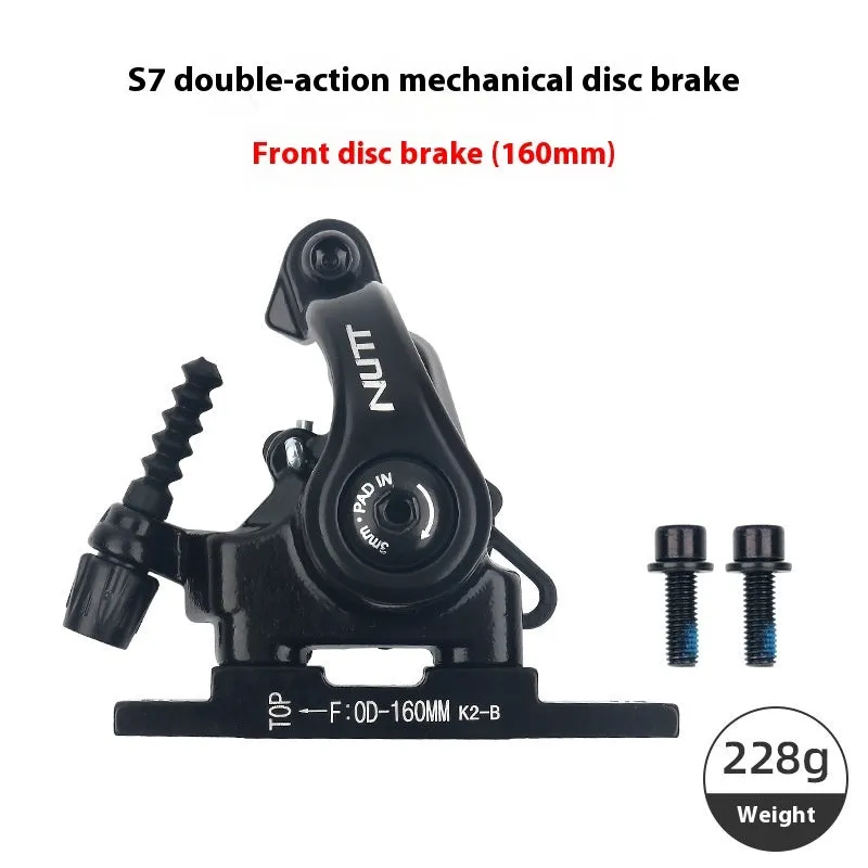 Road bike disc brake metal flat double-acting pull clip device 140mm or 160mm disc diameter