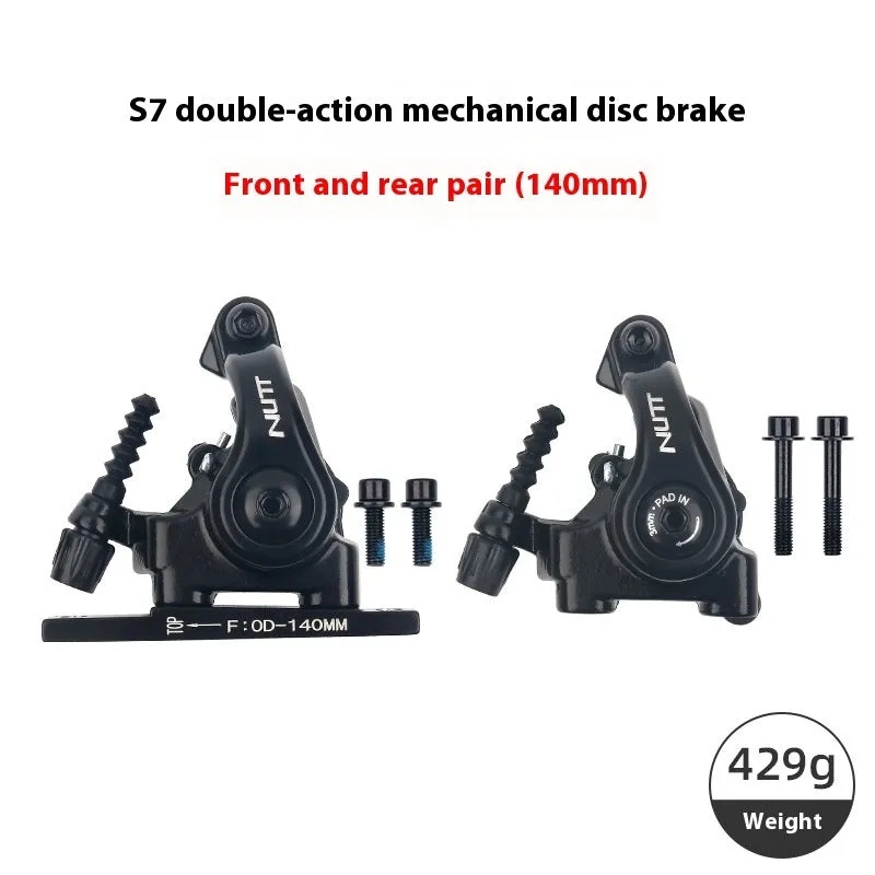 Road bike disc brake metal flat double-acting pull clip device 140mm or 160mm disc diameter