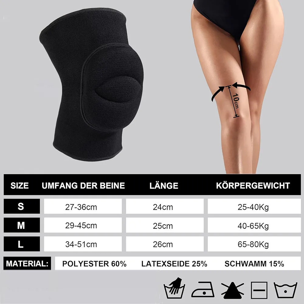 Black thickened nylon knee pad for yoga sports running and ball playing joint support