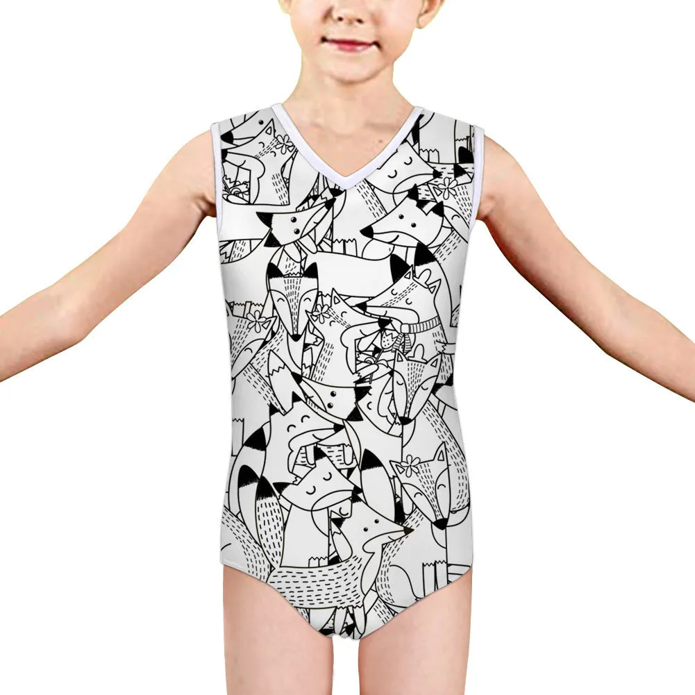 Girls one-piece panda print swimsuit in polyester spandex with high elasticity, ages 5-14