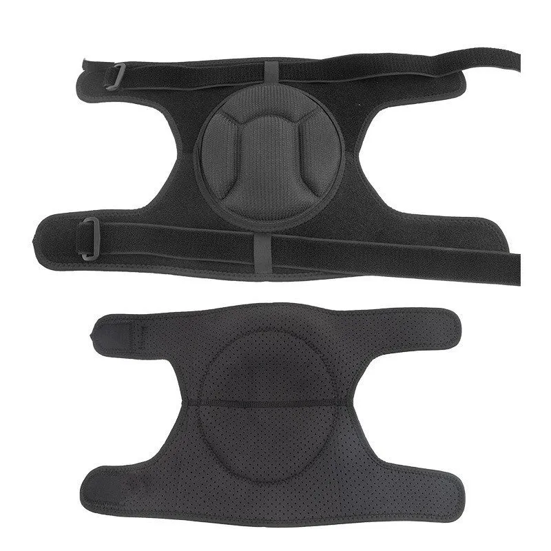 Black non-slip knee pad made of nylon and EVA for basketball running and fitness