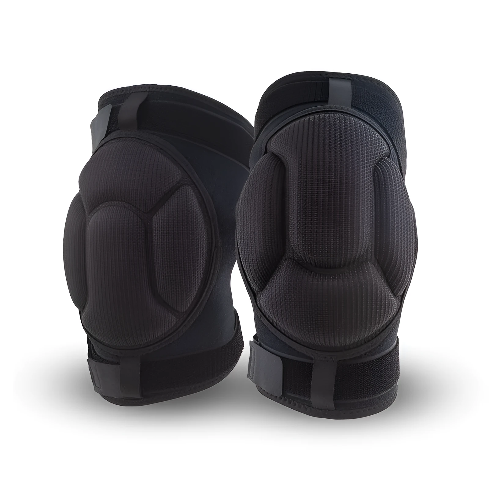 Black non-slip knee pad made of nylon and EVA for basketball running and fitness