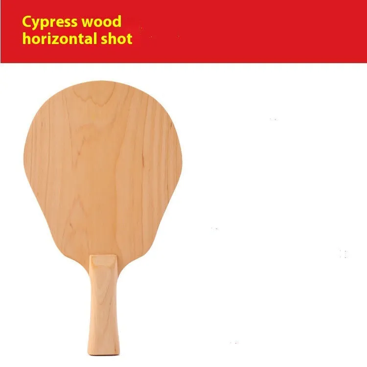 Single-layer solid cypress wood table tennis racket bottom plate, 6mm thickness, with horizontal ST handle