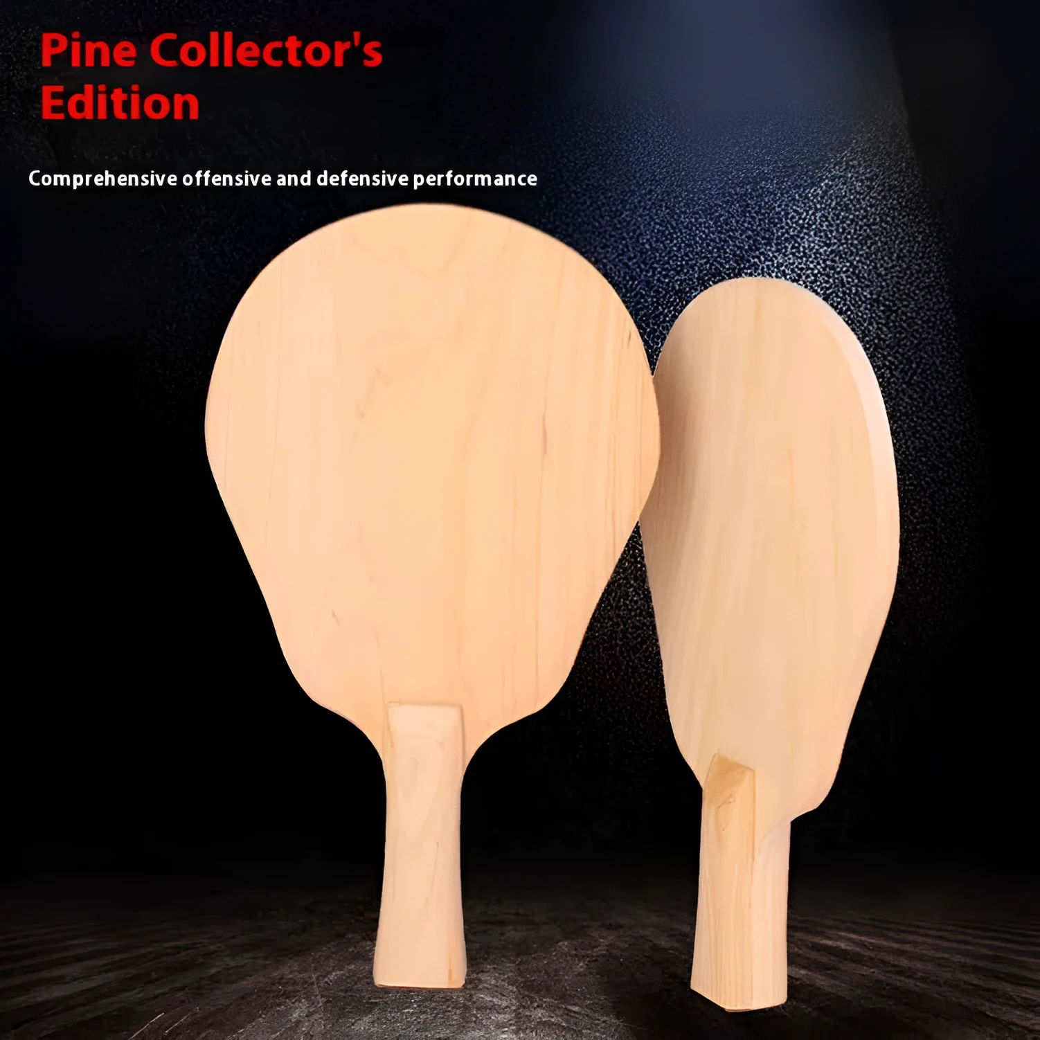 Single-layer solid cypress wood table tennis racket bottom plate, 6mm thickness, with horizontal ST handle