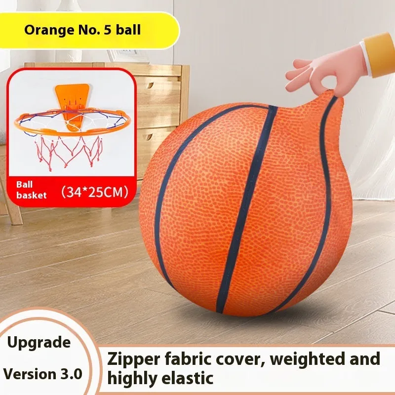 Silent basketball soft plastic indoor sports ball for children aged 0-3 years