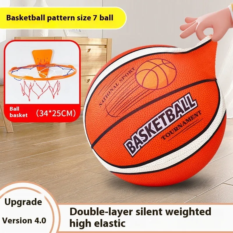 Silent basketball soft plastic indoor sports ball for children aged 0-3 years