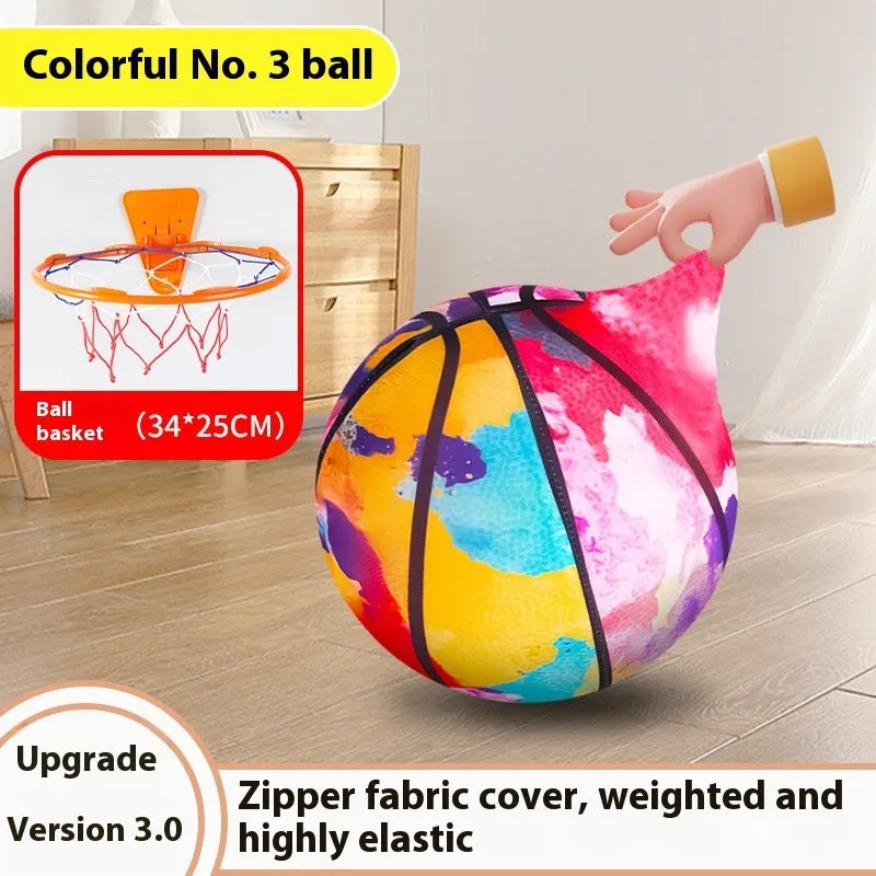 Silent basketball soft plastic indoor sports ball for children aged 0-3 years