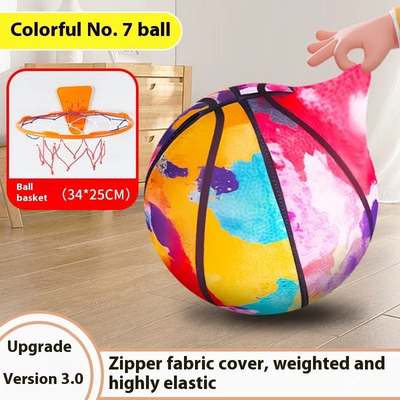 Silent basketball soft plastic indoor sports ball for children aged 0-3 years