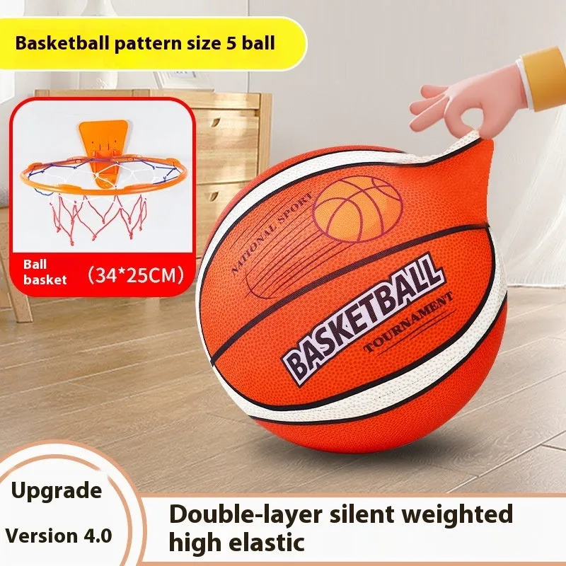 Silent basketball soft plastic indoor sports ball for children aged 0-3 years