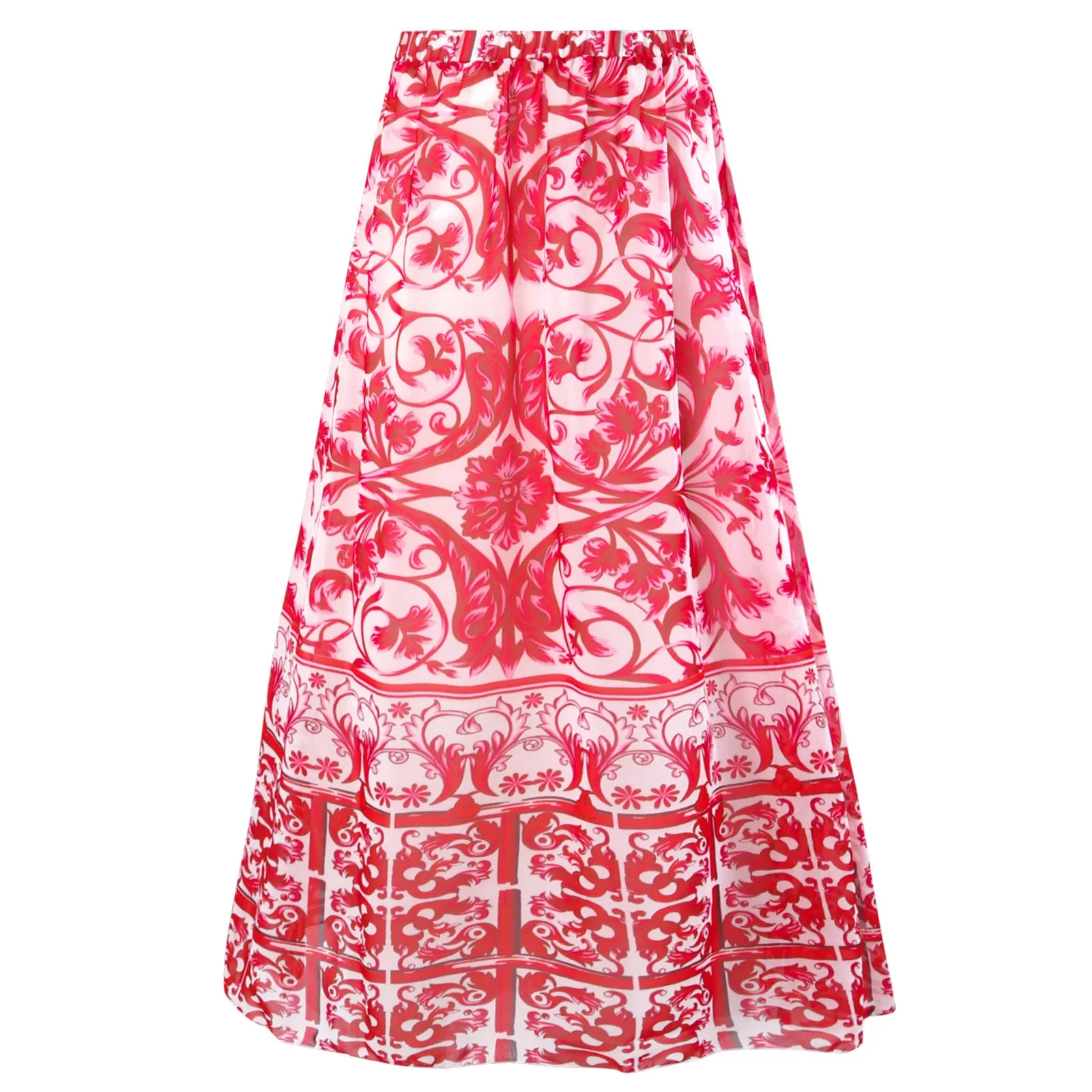 Women's printed one-piece swimsuit in polyester fabric available in multiple colours and sizes.
