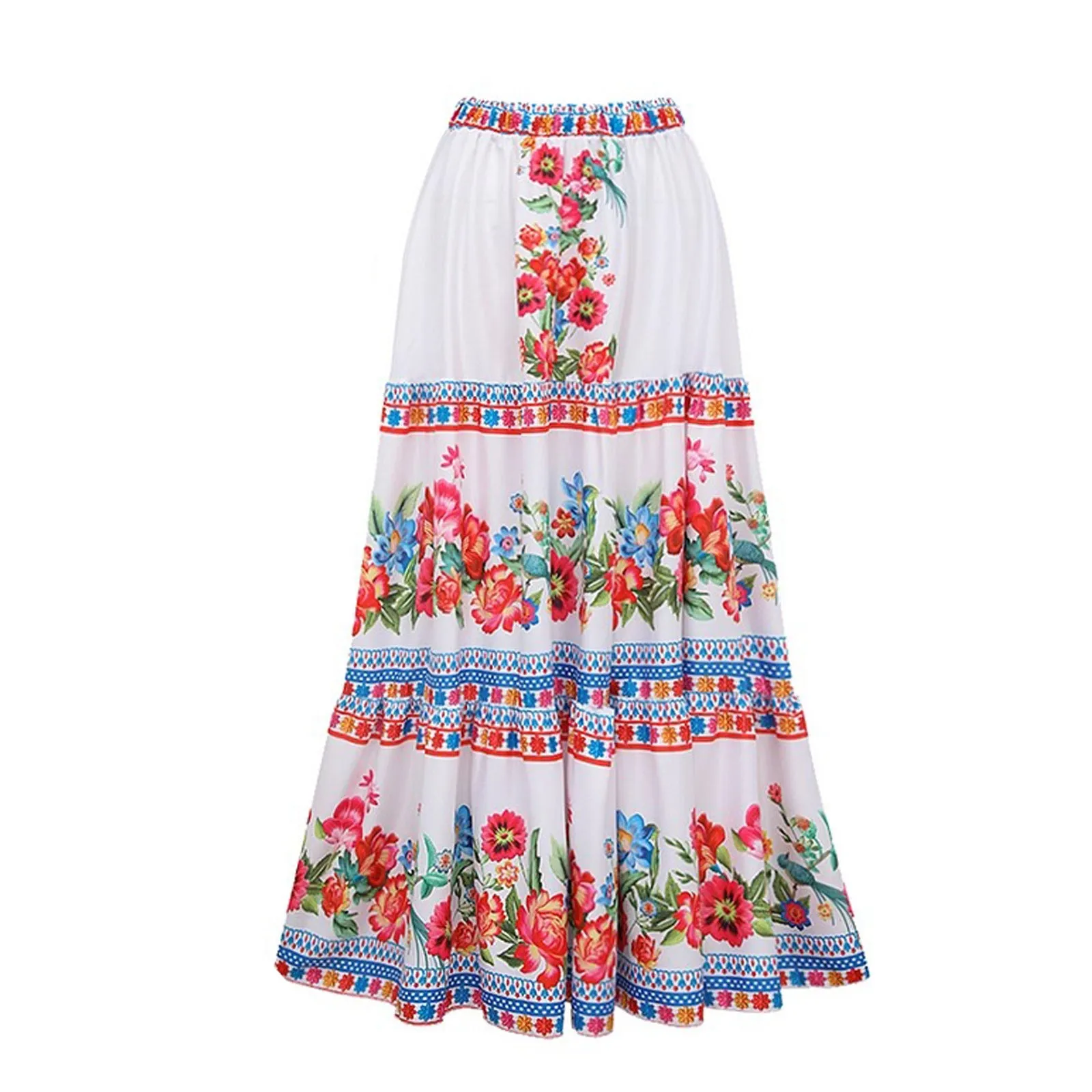 Women's printed one-piece swimsuit in polyester fabric available in multiple colours and sizes.