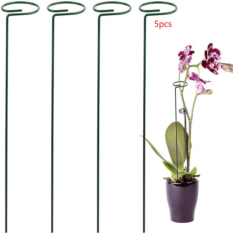 Round metal garden plant bracket for climbing flowers, 20-90cm sizes, iron support