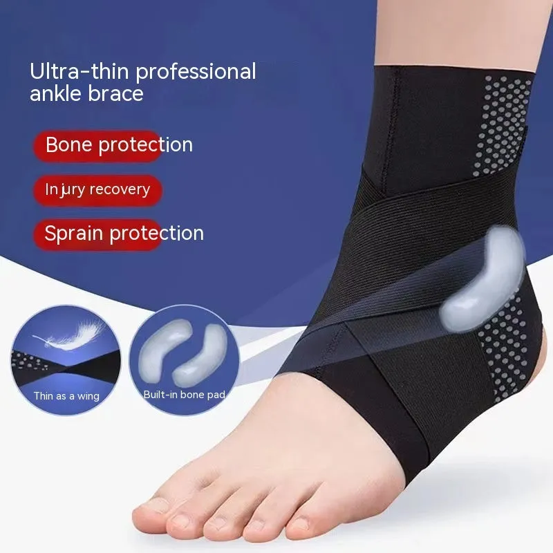 Adult ankle support brace in Lycra cloth for sports protection and rehabilitation
