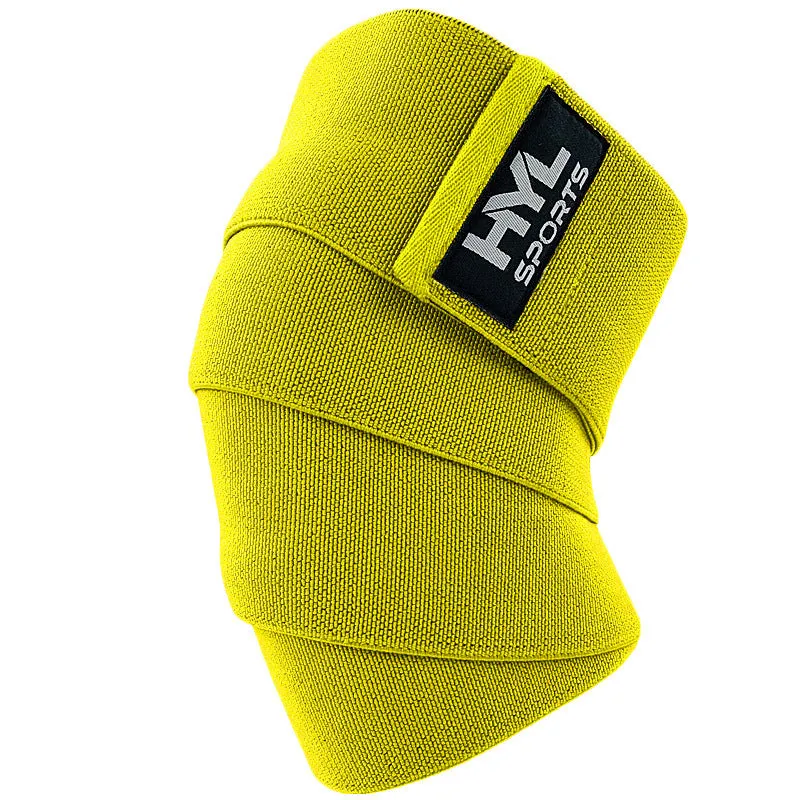 High elastic nylon training bandage knee pads in black for weightlifting and squat exercises free size 160x8cm