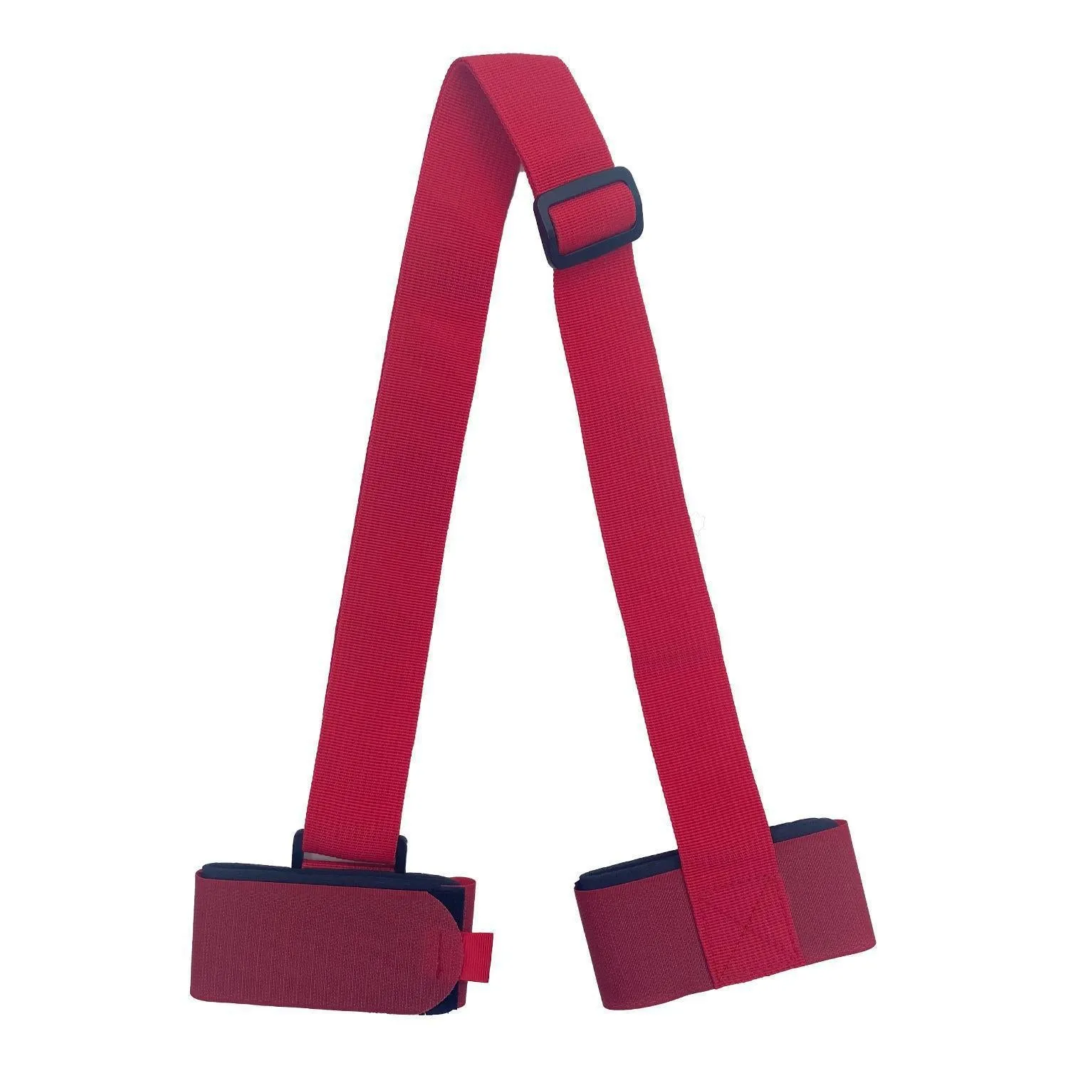 Adjustable shoulder strap for skiing bandage with hook and loop fastening in black, blue, pink or red