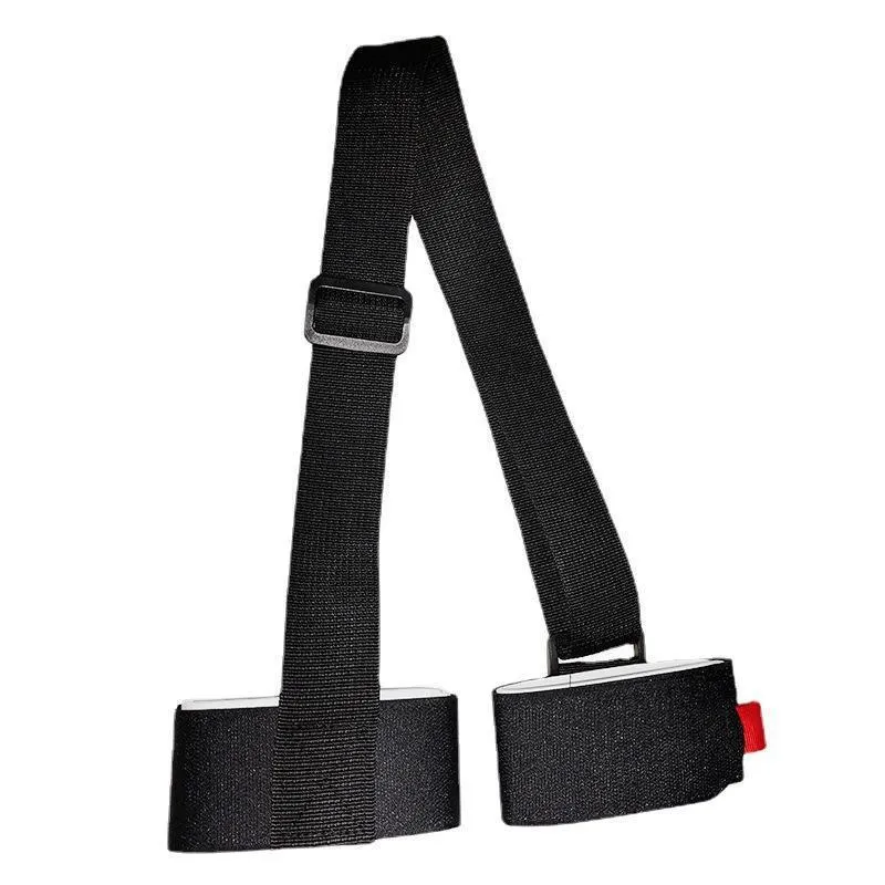 Adjustable shoulder strap for skiing bandage with hook and loop fastening in black, blue, pink or red
