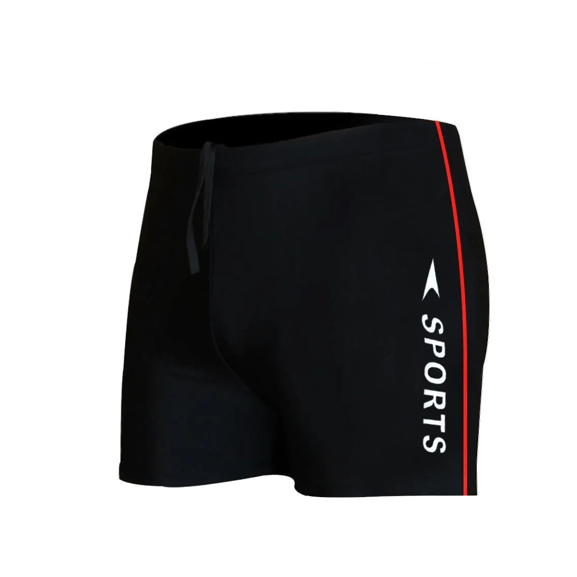 Anti-embarrassment boxers swimsuit for men plus size L XL dark blue polyester polypropylene hot spring swimming trunks