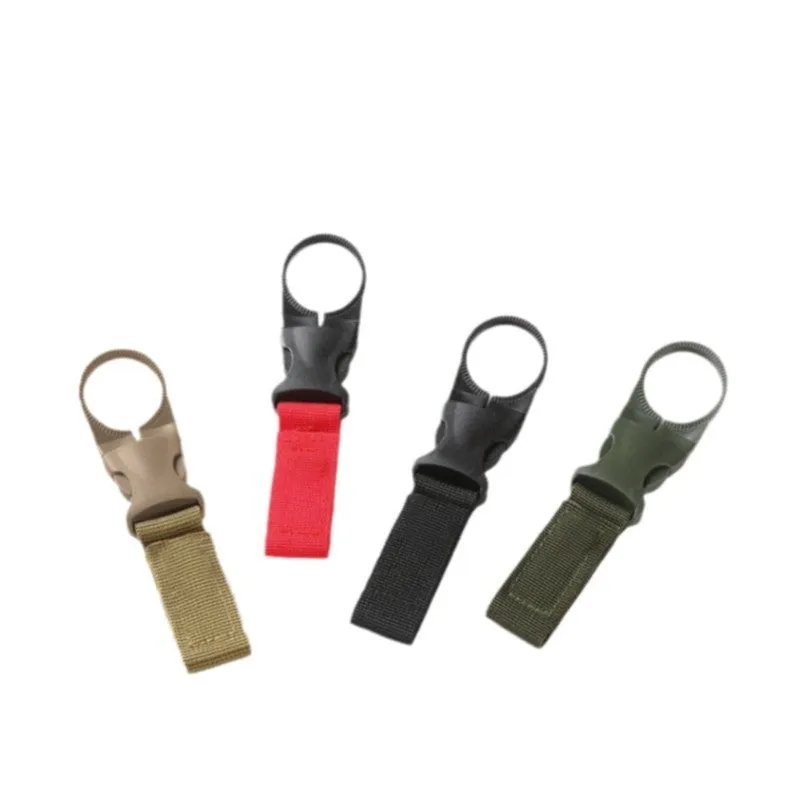 Outdoor Tactics nylon water bottle hanging buckle webbing strip in black colour