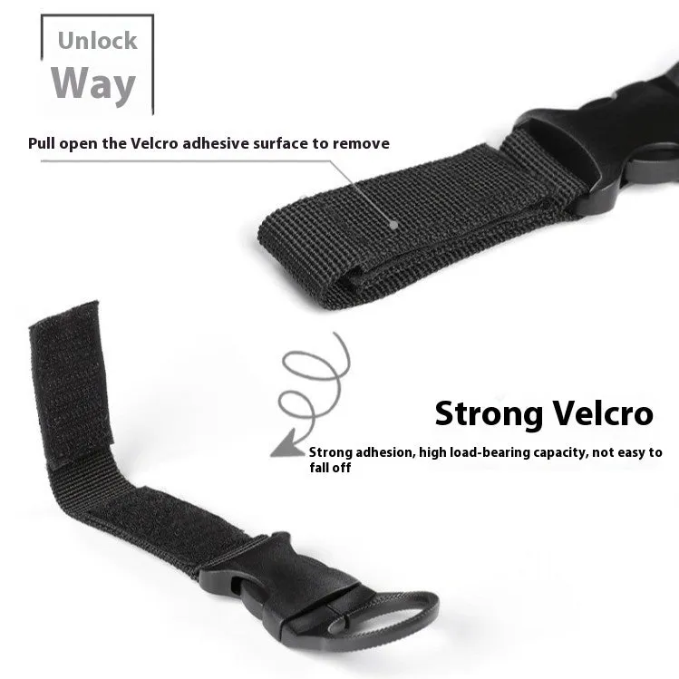 Outdoor Tactics nylon water bottle hanging buckle webbing strip in black colour