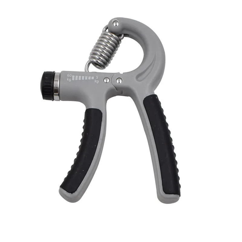 Adjustable hand-muscle developer spring grip in black for professional finger strength training