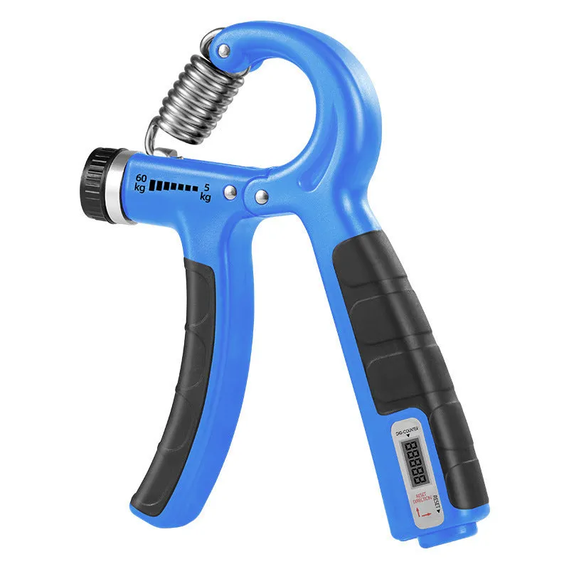 Adjustable hand-muscle developer spring grip in black for professional finger strength training
