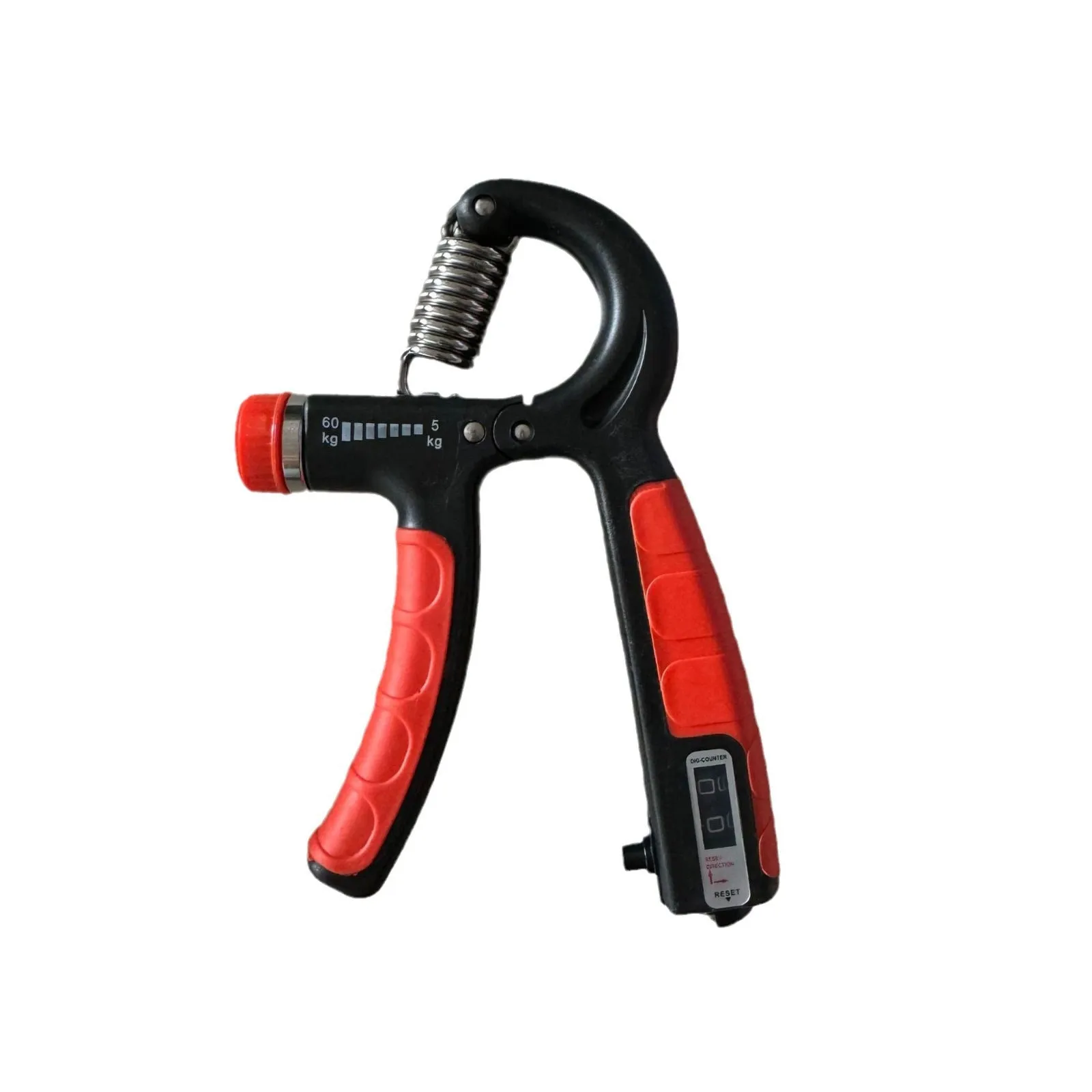 Adjustable hand-muscle developer spring grip in black for professional finger strength training