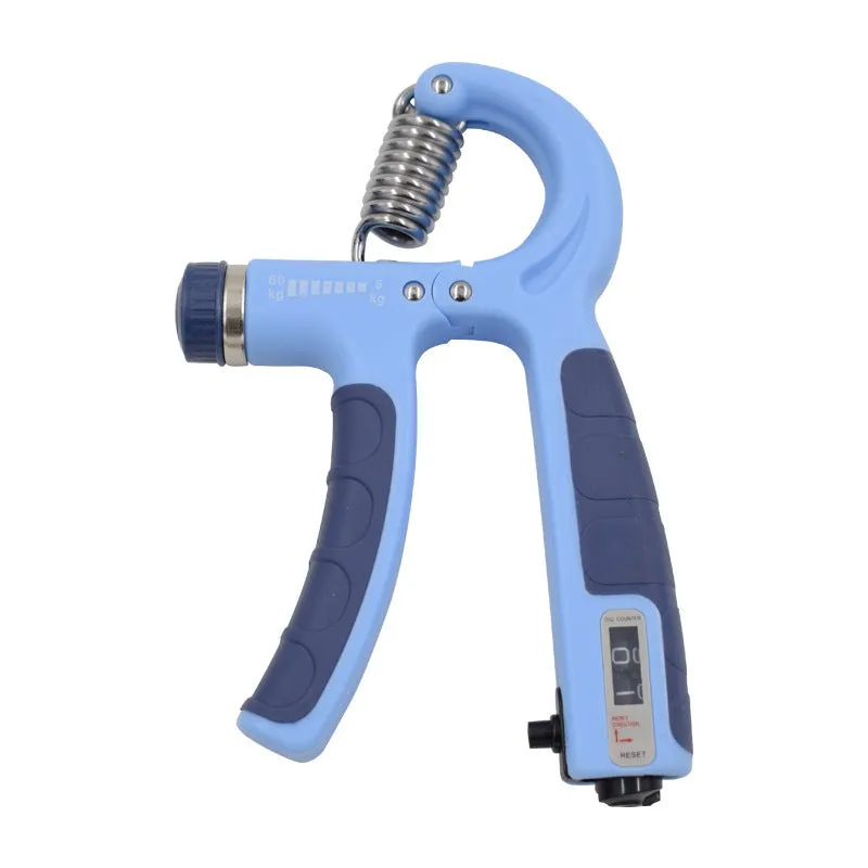 Adjustable hand-muscle developer spring grip in black for professional finger strength training