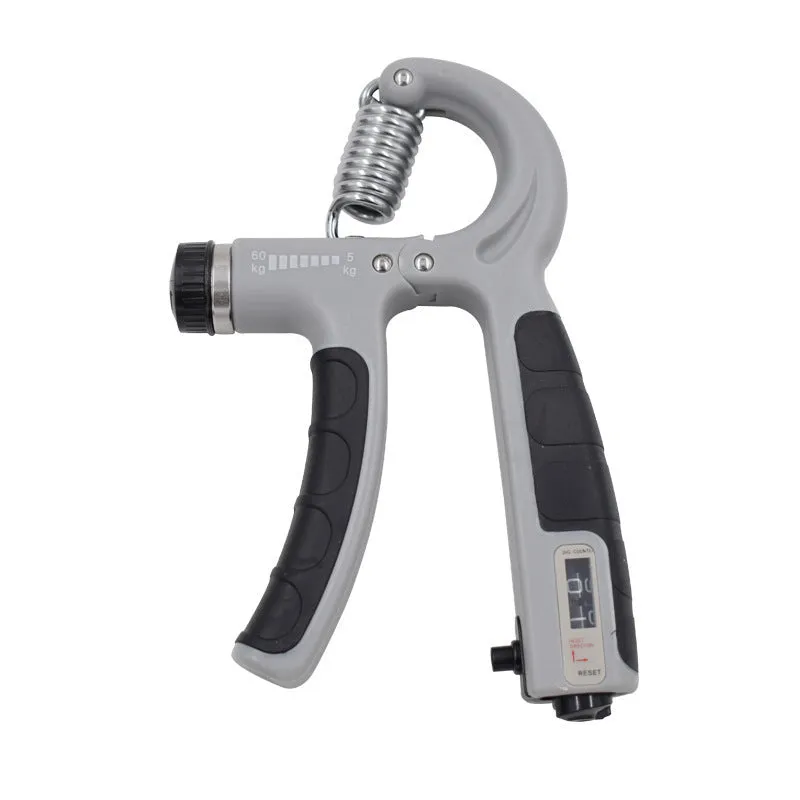 Adjustable hand-muscle developer spring grip in black for professional finger strength training