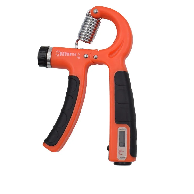 Adjustable hand-muscle developer spring grip in black for professional finger strength training