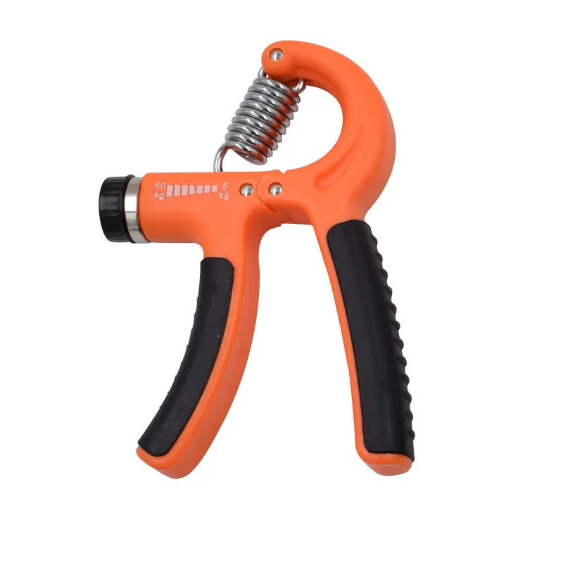 Adjustable hand-muscle developer spring grip in black for professional finger strength training
