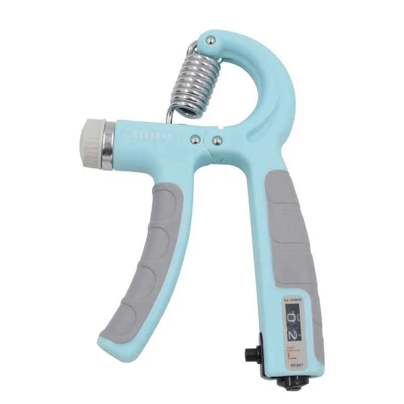 Adjustable hand-muscle developer spring grip in black for professional finger strength training