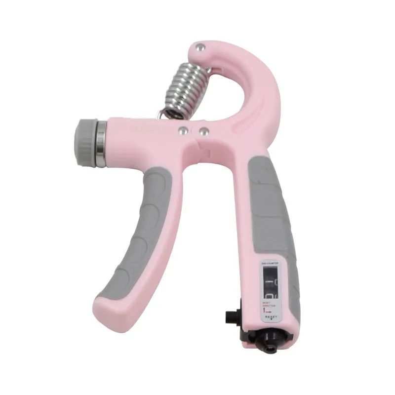 Adjustable hand-muscle developer spring grip in black for professional finger strength training