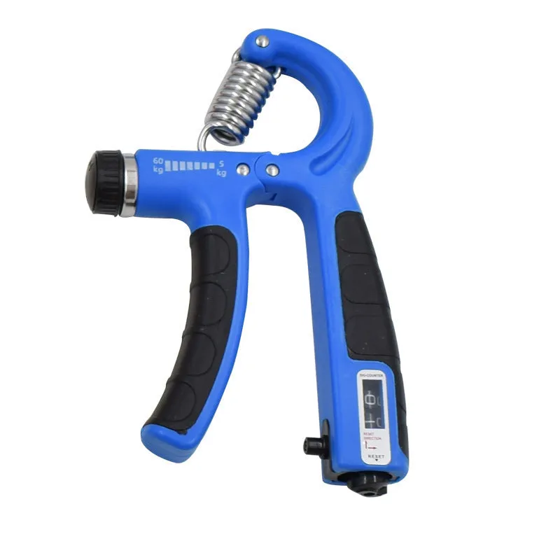 Adjustable hand-muscle developer spring grip in black for professional finger strength training