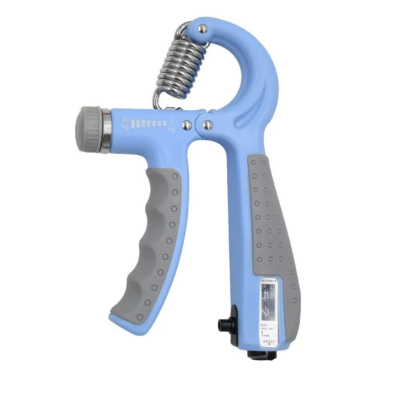 Adjustable hand-muscle developer spring grip in black for professional finger strength training