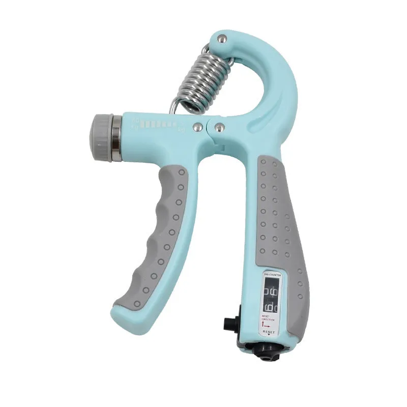 Adjustable hand-muscle developer spring grip in black for professional finger strength training