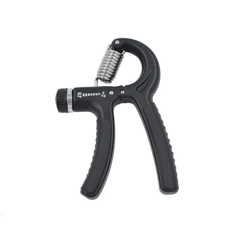 Adjustable hand-muscle developer spring grip in black for professional finger strength training