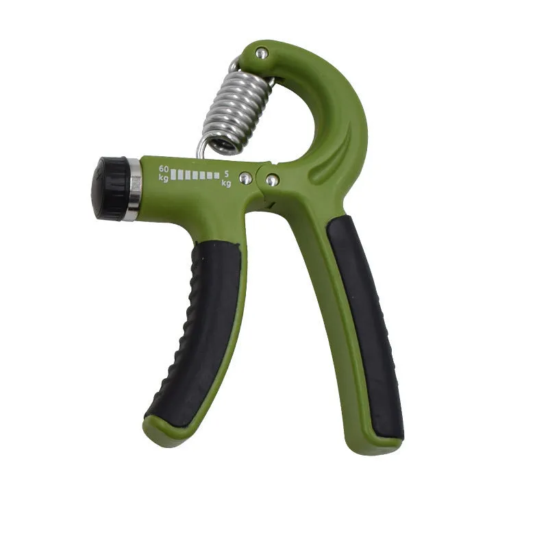 Adjustable hand-muscle developer spring grip in black for professional finger strength training
